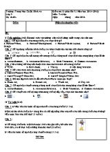 Đề kiểm tra 15p Tin học lớp 9 lần 3 - Năm học 2015-2016 - Trường THCS Bình An